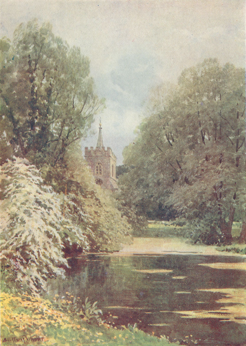 Wendover, Buckinghamshire by Sutton Palmer 1920 old antique print picture